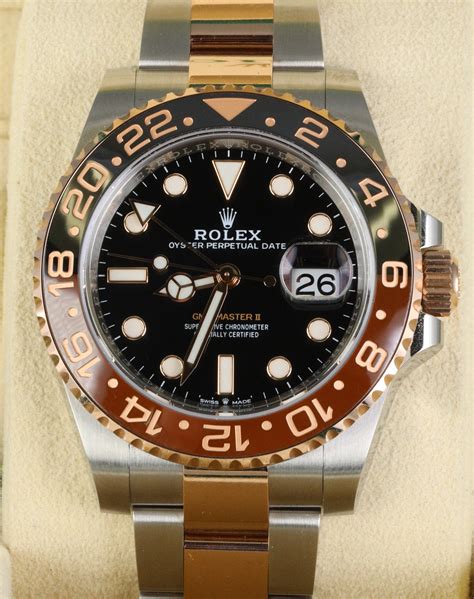 rolex gmt-master ii rootbeer rosegold|rolex 16713 root beer.